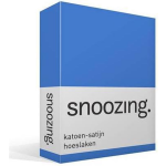 Snoozing - Katoen-satijn - Hoeslaken - 160x210 - Meermin - Blauw