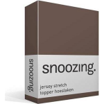 Snoozing Stretch - Topper - Hoeslaken - 120/130x200/220/210 - Taupe - Bruin