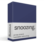 Snoozing Stretch - Hoeslaken - Extra Hoog - 70/80x200/220/210 - Navy - Blauw
