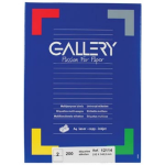 Galleryte Etiketten Ft 210 X 148,5 Mm (B X H),Rechte Hoeken, Doos Van 200 Etiketten - Wit