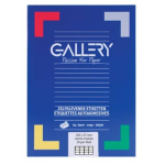 Galleryte Etiketten Ft 105 X 37 Mm (B X H),Rechte Hoeken, Doos Van 1.600 Etiketten - Wit