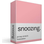 Snoozing Jersey Stretch - Hoeslaken - 160/180x200/220/210 - - Roze