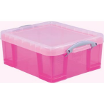 Really Useful Box 18 Liter, Transparant - Roze