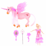 LG-Imports LG Imports speelset eenhoorn met prinses 18 cm - Roze