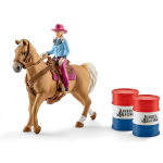 Schleich Barrel Racing Met Cowgirl