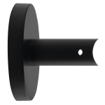 Radiator verwarmingselement adapter 9cm rond zwart - Zwart
