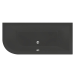 Xenz Principe rechts bad 180×80 mat Ebony - Zwart