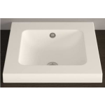 Bette One opbouwwastafel zonder kraangat 53x53cm wit