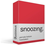 Snoozing - Hoeslaken -160x200 - Percale Katoen - - Rood