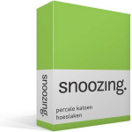 Snoozing - Hoeslaken -160x200 - Percale Katoen - Lime - Groen