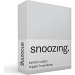 Snoozing - Katoen-satijn - Topper - Hoeslaken - 100x200 - - Grijs