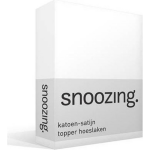 Snoozing - Katoen-satijn - Topper - Hoeslaken - 80x220 - - Wit