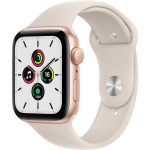 Apple Watch SE 44 mm goud aluminium / sterrenlicht sportband