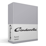 Cinderella Flanel Laken - 100% Geruwde Flanel-katoen - 1-persoons (160x260 Cm) - Grijs