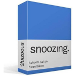 Snoozing - Katoen-satijn - Hoeslaken - 90x220 - Meermin - Blauw