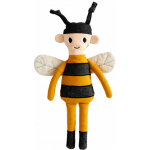 Unknown lappenpop Bee junior 28 cm polykatoen geel/zwart