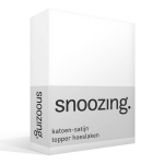 Snoozing - Katoen-satijn - Topper - Hoeslaken - 160x210 - - Wit