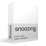 Snoozing - Katoen-satijn - Topper - Hoeslaken - 180x210 - - Wit