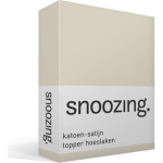 Snoozing - Katoen-satijn - Topper - Hoeslaken - 160x210 - Ivoor - Wit
