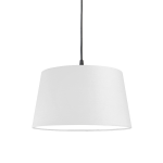 QAZQA Moderne hanglamp zwart met witte kap 45 cm - Pendel