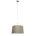 QAZQA Moderne hanglamp staal met kap 45 cm taupe - Combi 1