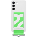 Samsung Galaxy S22 Siliconen Back Cover met Band - Blanco