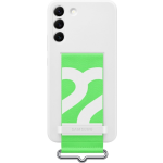 Samsung Galaxy S22 Plus Siliconen Back Cover met Band - Blanco