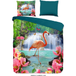 Pure Dekbedovertrek Flamingo - 200 x 200/220 cm - multicolour