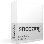 Snoozing - Dubbel Jersey - Hoeslaken - Eenpersoons - 90x210/220 Cm - - Wit