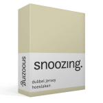 Snoozing - Dubbel Jersey - Hoeslaken - Lits-jumeaux - 190x200/220 Cm - Zand - Geel