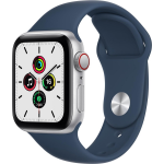 Apple Watch SE Cellular 40 mm zilver aluminium / blauwe sportband