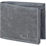 Wild Nature Leren Billfold Portemonnee Donker - Grijs