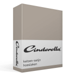 Cinderella Katoen-satijn Hoeslaken - 100% Katoen-satijn - 1-persoons (80x210 Cm) - Taupe - Bruin