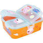 Stor lunchbox Peppa Pig 18,5 x 15 x 6,5 cm polypropyleen/blauw - Oranje
