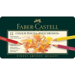 Faber Castell Kleurpotlood Faber-castell Polychromos Etui à 12 Stuks - Wit