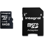Integral Microsdxc Geheugenkaart Voor Smartphones En Tablets, Klasse 10, 64 Gb - Wit