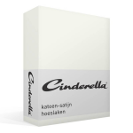 Cinderella Katoen-satijn Hoeslaken - 100% Katoen-satijn - Lits-jumeaux (160x200 Cm) - Ivory - Beige