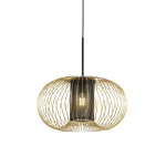 QAZQA Design hanglamp goud met zwart 50 cm - Marnie
