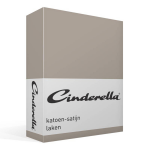 Cinderella Katoen-satijn Laken - 100% Katoen-satijn - Lits-jumeaux (240x270 Cm) - Taupe