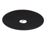 QAZQA Velours platte lampenkap met goud 45 cm - Zwart