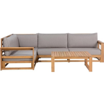 Beliani Timor Loungeset Fsc® Gecertificeerd Acaciahout 75 X 90 Cm - Bruin