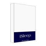 iSleep Hoeslaken Flanel Katoen - 180x200 - - Wit