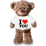Knuffelbeer I Love You 43 Cm - Valentijn/ Romantisch Cadeau - Bruin