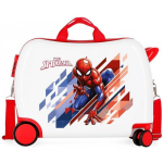 Marvel Spiderman Ride On Rol Zit Koffer 4w - Blanco