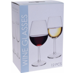 Wijnglazen/drinkglazen Transparant Set 430/580 Ml 12-delig - Wijnglazen