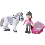 Little Friends poppenhuispop amazone en paard junior 10 cm PVC