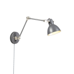 QAZQA Industriële wandlamp verstelbaar - Dazzle - Grijs