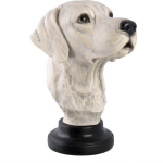 Clayre & Eef Decoratie Buste Hond 21*24*30 Cm Kunststof Hond 6pr2200 - Wit