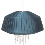 Clayre & Eef Hanglamp Ø 40*33 Cm E27/max 1*60w Kunststof 6lak0462gr - Blauw