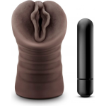 Blush Vagina masturbator Alexis Hot Chocolate met vibratiebullet - Bruin